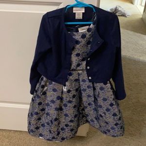 Blue and silver dress